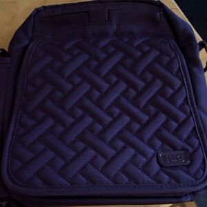 Lug Quilted Deep Purple Messenger Bag